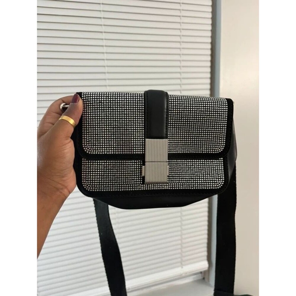 Heavy stone work hand bag